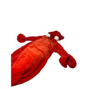 Miniwear Baby Lobster Halloween Costume 0/9M Red Plush Polyester Full Body Suit